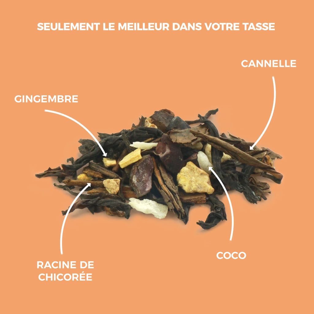 Ingrédients du thé noir Petit Cacao Terre Infusée