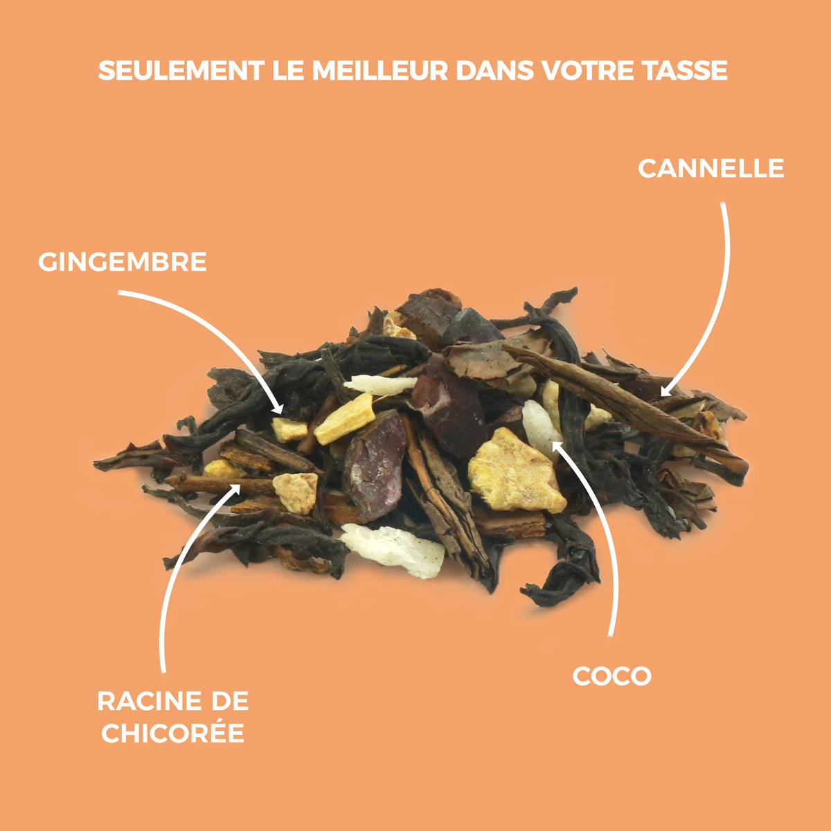 Ingrédients du thé noir Petit Cacao Terre Infusée