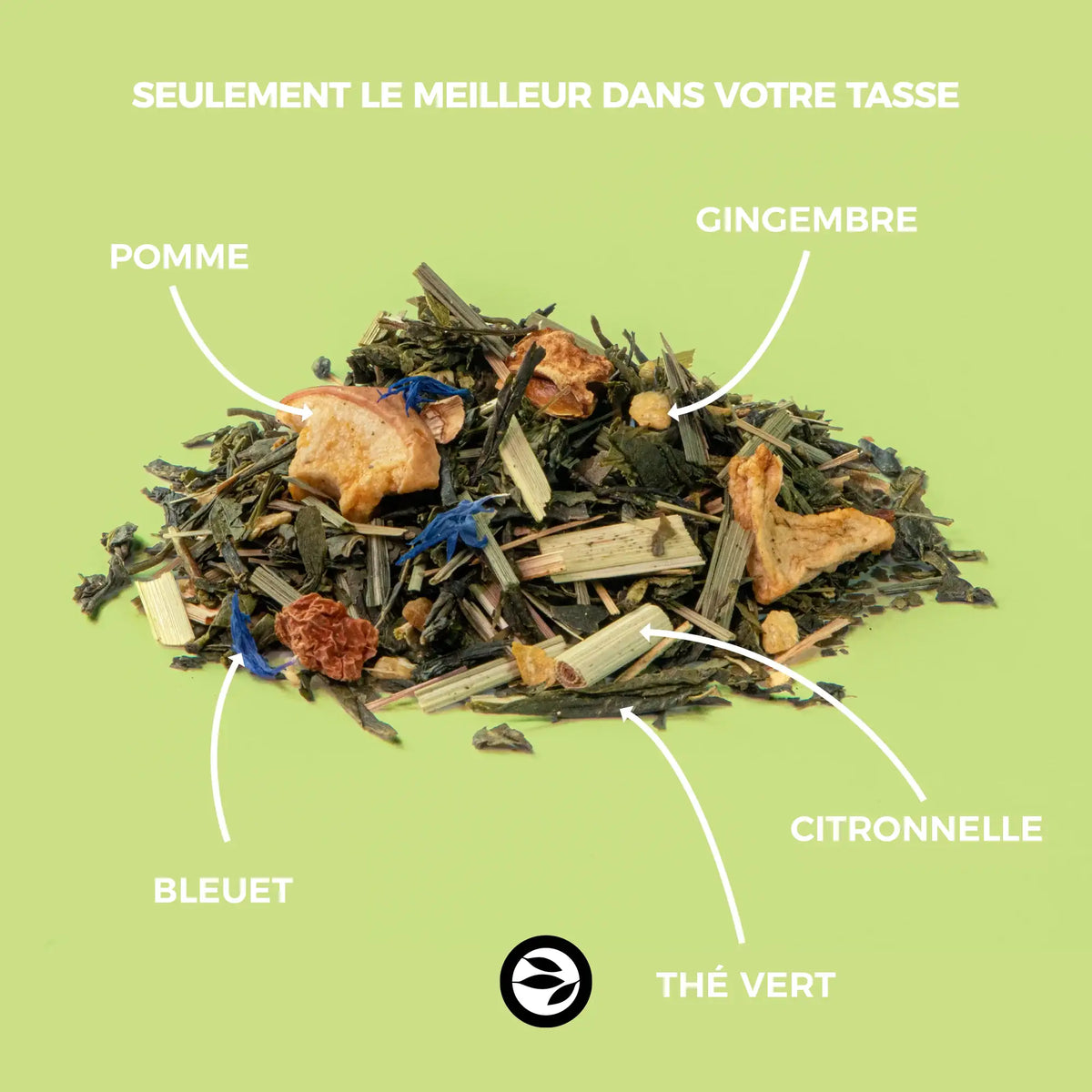 Thé vert glacé pomme & gingembre