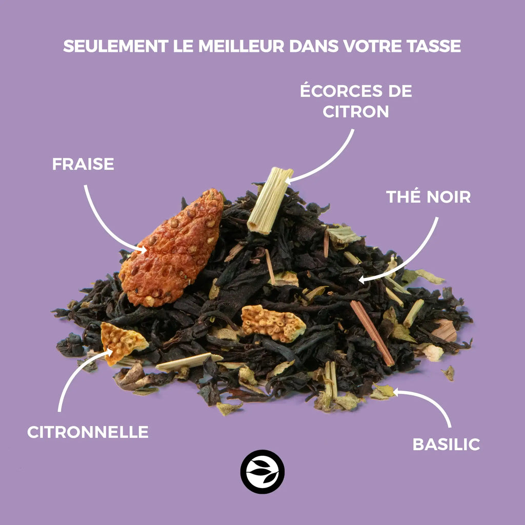 Thé noir glacé fraise & citron
