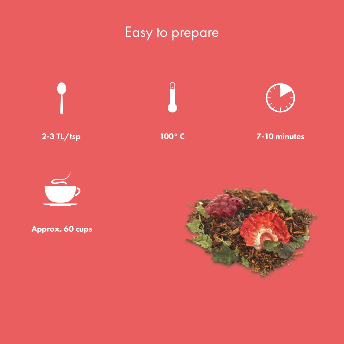 Préparation du Rooibos fraise framboise Terre Infusée