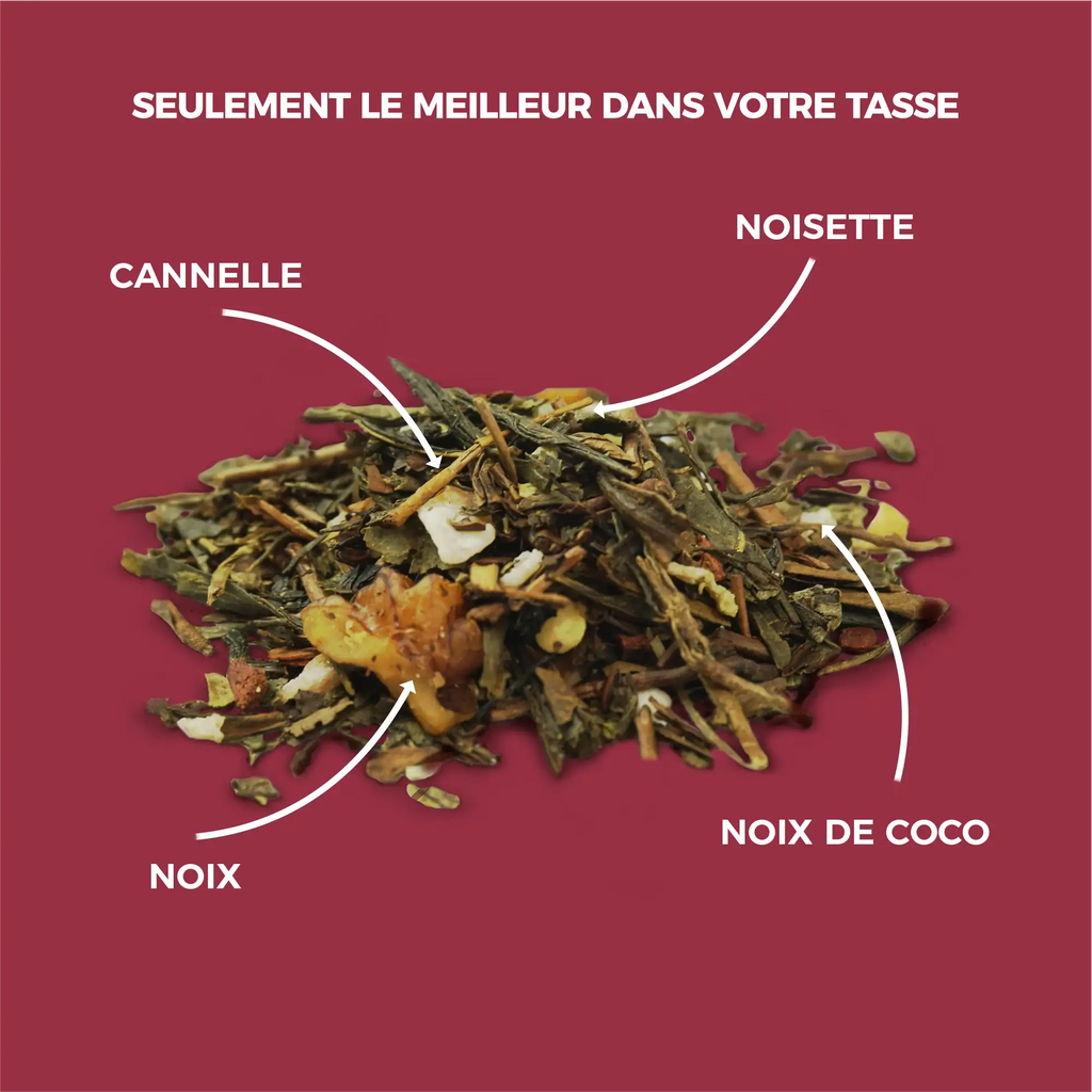 Thé vert saveur noix & noisette